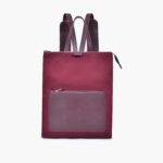 Burgundy suede adventure backpack - Image 2