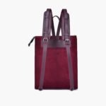 Burgundy suede adventure backpack - Image 3