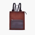 Dark brown suede adventure backpack - Image 2