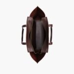 Dark brown suede classic tote bag - Image 13