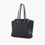 Black suede classic tote bag - Image 2