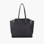 Black suede classic tote bag - Image 4