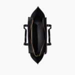 Black suede classic tote bag - Image 10