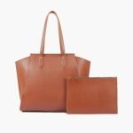 Brown classic tote bag