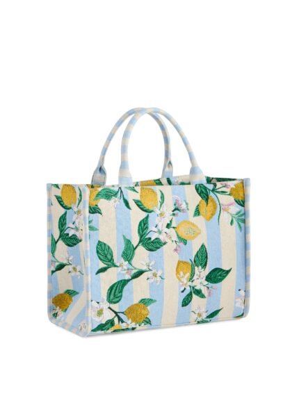 Lemon Stripe Tote Bag