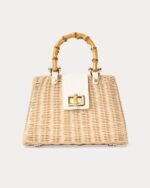 Lilly Pulitzer Leena Top Handle Bag - White X Natural