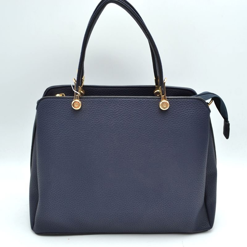5111-NBL.jpg Vegan Leather Handbag - Navy - Image 1