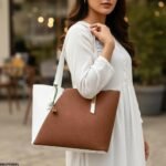 HBGP00045 Brown & White Grace Tote Bag - HBGP - Image 2