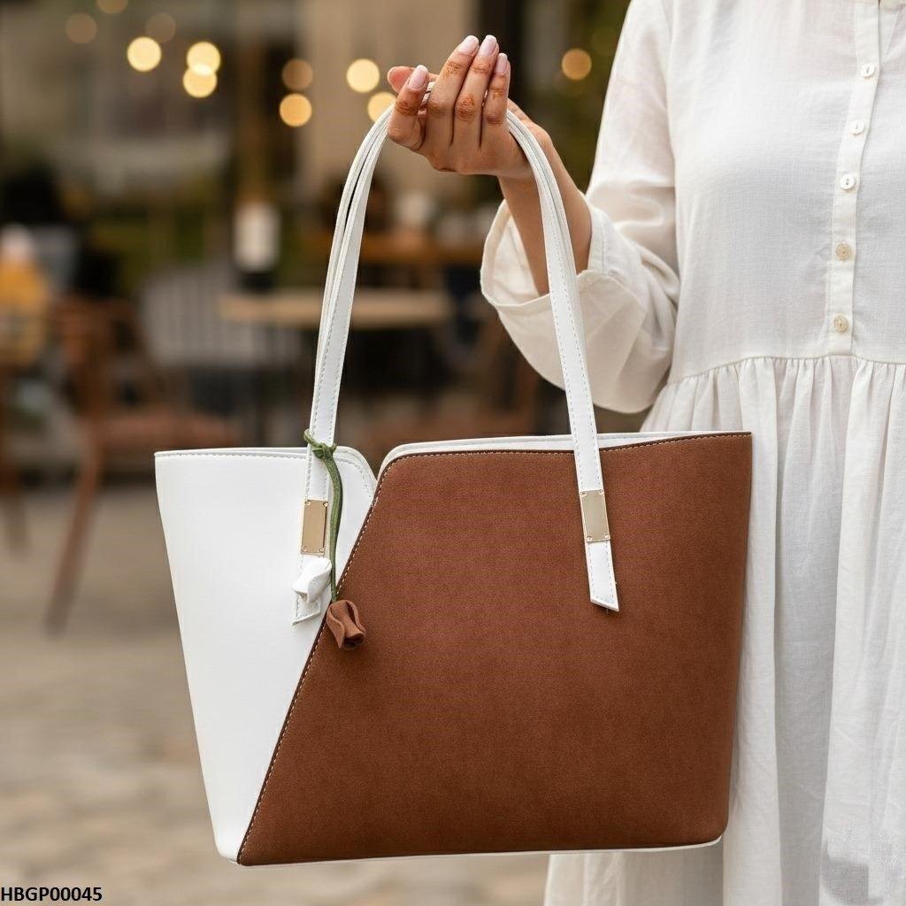 IMG-20251212-WA0140.jpg HBGP00045 Brown & White Grace Tote Bag - HBGP - Image 1