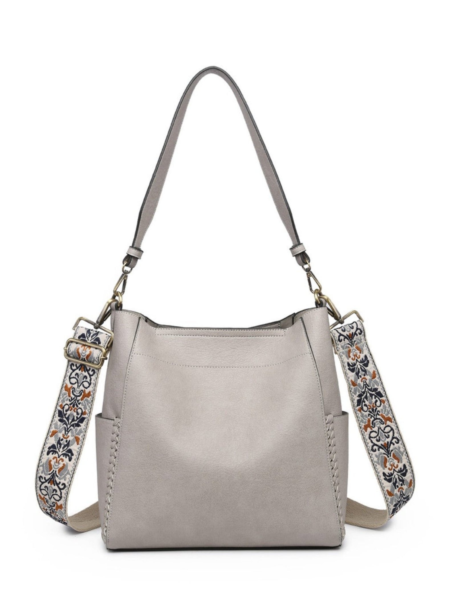 PennyGrey.jpg Penny Bucket Bag, Grey - Image 1