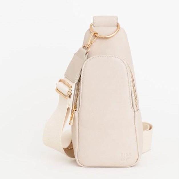 Stone Nikki Sling | Stone Vegan Leather Modern Everyday Bag - Image 1