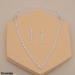 TNSH086 YBJ V-Baguette Necklace Set