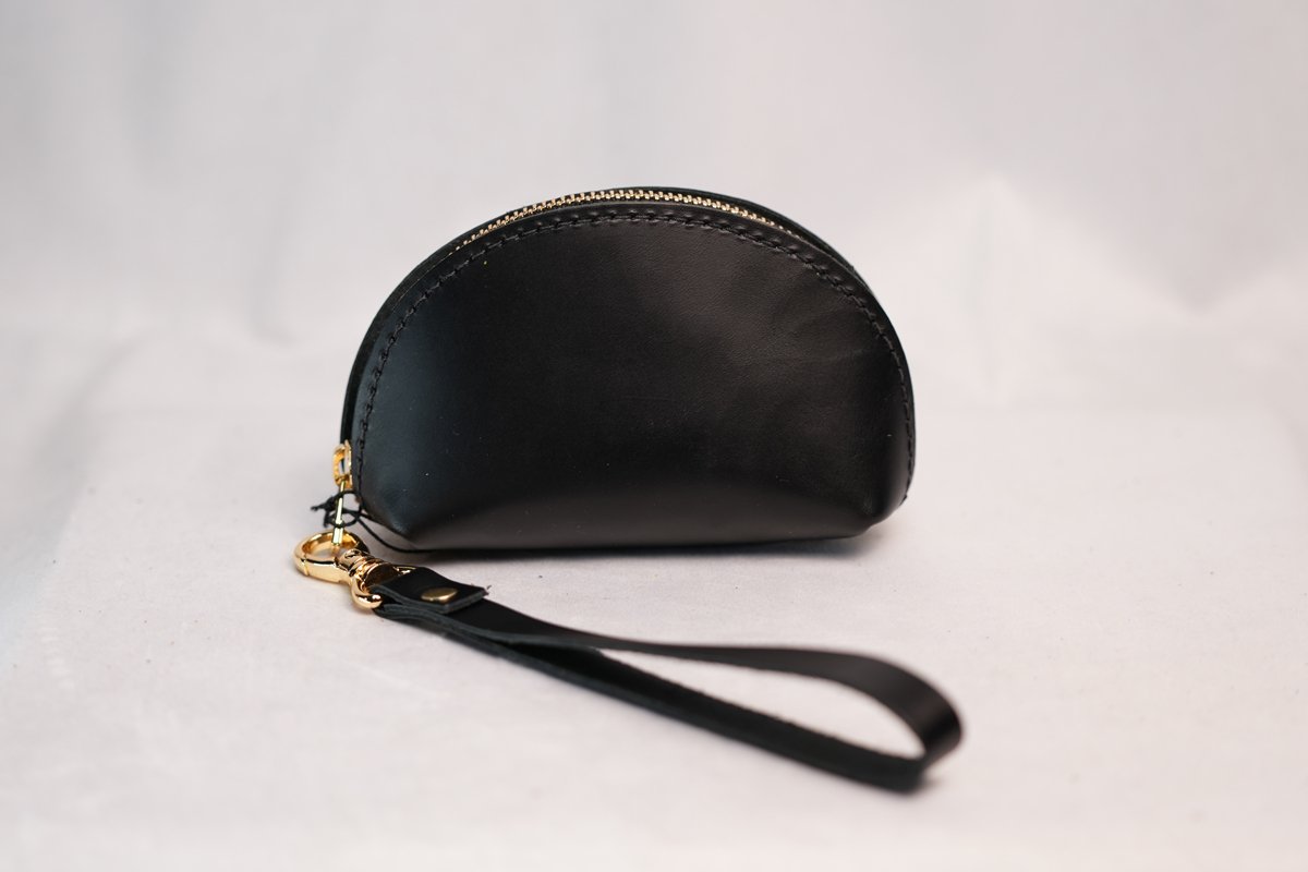 TacoBlack-34.99.jpg Black Leather Taco Design Purse - Image 1
