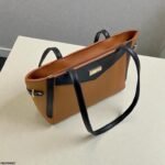 HBGP00067 Verona Contrast Tote Bag Brown - HBGP - Image 4