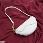 HBGP00074 Aurelia Saddle Armpit Bag White - Image 2