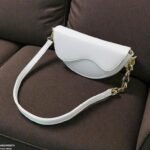 HBGP00074 Aurelia Saddle Armpit Bag White - Image 3