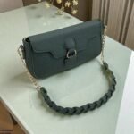 HBGP00069 Willow Strap Jute Armpit Bag Green - HBGP - Image 2