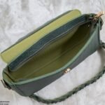 HBGP00069 Willow Strap Jute Armpit Bag Green - HBGP - Image 5