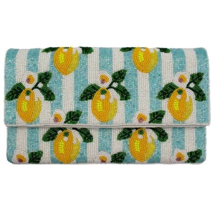 Lemoncello Beaded Clutch