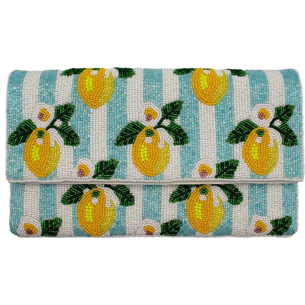 c6f77778656dbbf7d84cedccd766c532e725ccddab60b1e29a95fb93bc746105.jpg Lemoncello Beaded Clutch - Image 1