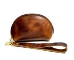 Light Brown Taco Design Leather Purse