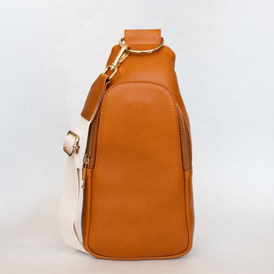 newNicki Nikki Sling | Light Brown Genuine Leather Modern Everyday Bag - Image 1